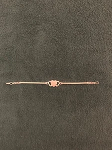 Vtg Forstner FCC Sterling Silver Deco Heart Bracelet Not Personalized Sz 6.25 - Picture 1 of 8