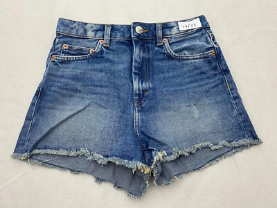 Monki Women’s Hot Pant W26 in Blue Frayed  - Image 1 of 4