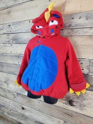 Antigua Sudadera Dragón Azul Marino Con Capucha Con Alas y Cola Talla 12-24 Meses Rojo Azul Foto 1 de 4