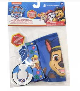 NIP. Kids Boys Paw Patrol Chase Reusable Face Mask Covering w/ Removable Strap - Picture 1 of 7