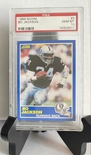 1989 SCORE FOOTBALL SET BREAK #2 BO JACKSON PSA 10 GEM MINT RAIDERS