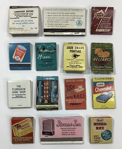 Vintage Matches Matchbooks Lot of 14 Auto Business Product Advertising Etc - Picture 1 of 3