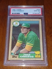 1987 TOPPS ALL-STAR ROOKIE #620 JOSE CANSECO ATHLETICS PSA 10