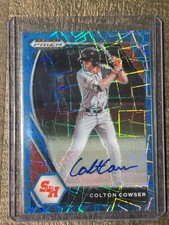 2021 Panini Prizm Draft Picks COLTON COWSER Auto Blue Velocity SSP Prizm #PDP5