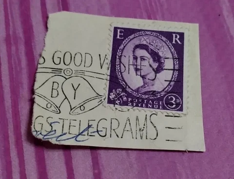 Vintage Stamp British Queen Elizabeth II 1950s United Kingdom Cover