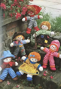 SCHNITTMUSTER Jean Greenhowe 6 Stretchy Puppen - Vogelscheuche Aschenputtel Puppe Spielzeug - Bild 1 von 11