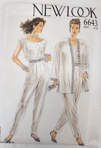 Chaqueta, Top Pantalones Sin Cortar Simplicity New Look Pattern #6643 Talla 8-18 Años 90 - Imagen 1 de 3