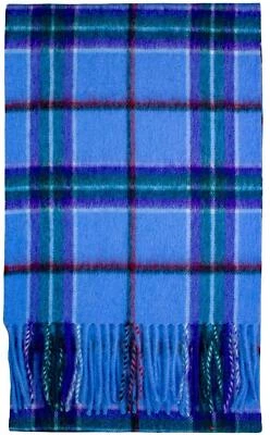 I LUV LTD World Peace Schottenkaro reine weiche Lammwolle kariert Fransen Schal für Männer Frauen