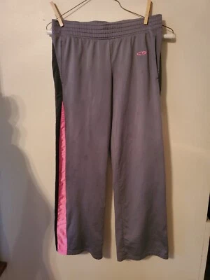 Pantalones de calentamiento Champion para niñas gris, rosa y negro talla grande 10-12 Foto 1 de 4
