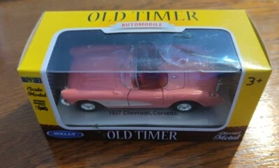 *WELLY OLD TIMER*Chevrolet Corvette 1957 *Metall Modell* 1:43/ca.11-12cm*OVP - Bild 1 von 4