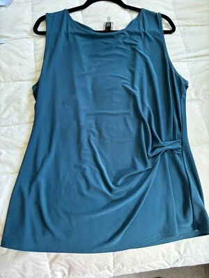 Anne Klein Sleeveless Cowl Neck Blue  Size XL Foto 1 de 4
