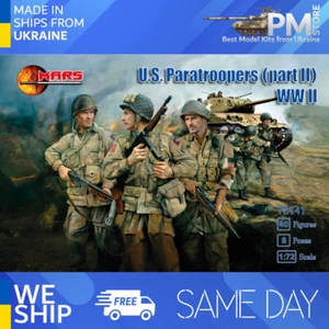 Figuras de Marte 72141 1/72 Paracaidistas de Estados Unidos (parte II) SEGUNDA GUERRA MUNDIAL 40 figuras / 8 poses - Imagen 1 de 3