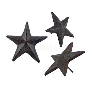 3 żeliwne 2,5 cala Texas Star Nails Tacks Rustykalne wykończenie Western z 1 w gwoździe