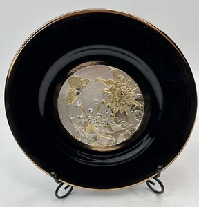 Plato Chokin Flores y Mariposa Hecho en Japón - Imagen 1 de 4