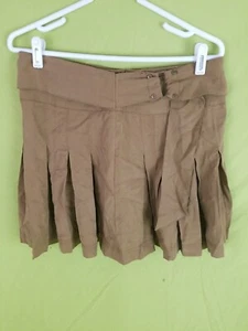 New Free People Womens Size 8 Lost In Light Mini Skirt Moss Green Belted - Picture 1 of 9
