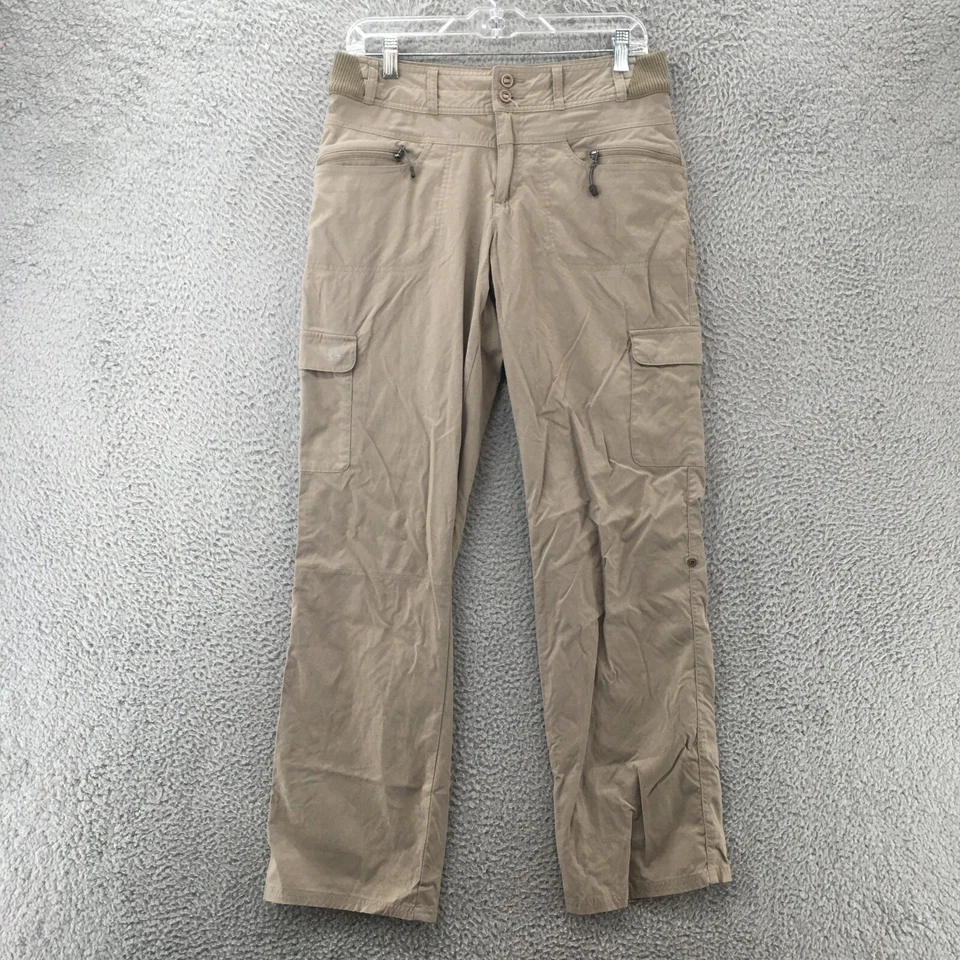 Cabelas Cargo Pants Womens 6 (Actual 32x31) Beige Straight Leg Mid Rise Zip Fly - Image 1 of 4