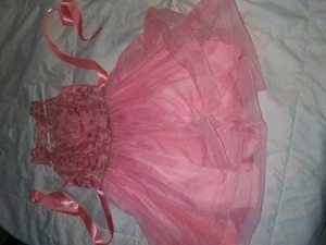 Coral color Rare Edition Size 8 Girls Ruffled Dress - Picture 1 of 7