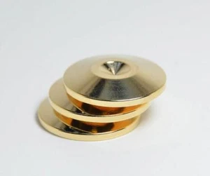 HiFI Solid Brass Speaker Spike Stand Base amp CD feet Pad isolator - Picture 1 of 2