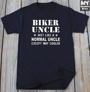 Biker Uncle T Shirt Fathers Day Gifts Uncle Christmas Birthday Shirt Uncle Gifts - Picture 1 of 12