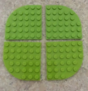 Lego 6003 - Plate, Round - PN 6003 - Lime - 4 Pcs - New - Picture 1 of 1