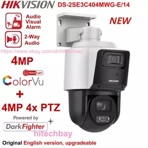 Hikvision TandemVu 4MP+4MP 4X PTZ 2-Wege Talk PoE IP Kamera DS-2SE3C404MWG-E/14 - Bild 1 von 8