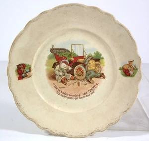 ca1906 THEODORE ROOSEVELT / ROOSEVELT BÄREN PORZELLANTELLER von BUFFALO POTTERY - Bild 1 von 6