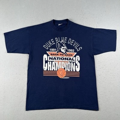 Vintage Duke University Shirt Men’s XL Blue 91-92 National Champions Basketball - Image 1 of 4