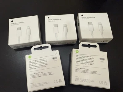 Set of 5 Apple 2m (6ft) Lightning to USB-C Charging Cables Cords - Image 1 of 3