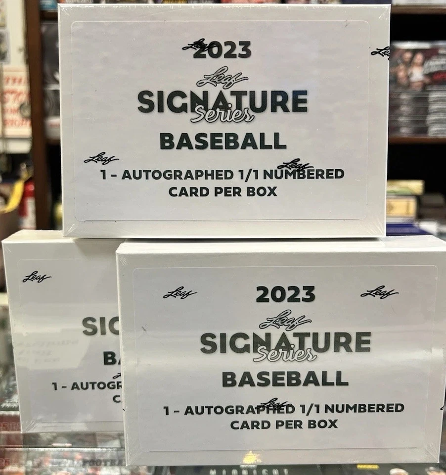 2023 leaf signature series 1/1 baseball hobby Three(3) box Lot factory sealed - Image 1 of 1
