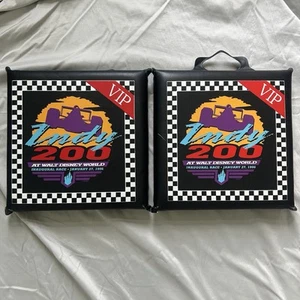 Vintage 1996 Disney World VIP Stadium Seat Cushions Indy 200 Set Of 2 - Picture 1 of 10