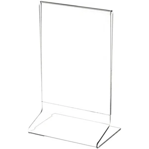 Plymor Clear Acrylic Sign Display / Literature Holder (Side-Load), 4" W x 6" H - Picture 1 of 1