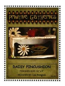 Primitive Gatherings ~ Daisy Pincushion Wool Applique Kit - Picture 1 of 3
