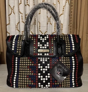 Nicole Lee Women's Large Purse Black Studded New With Tags - Picture 1 of 10