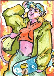 Succubus Sweethearts Danielle Gransaull Sketch Card Emerson - Picture 1 of 1
