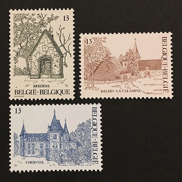 Belgium 1986 part set MNH ** architecture - Image 1 of 1