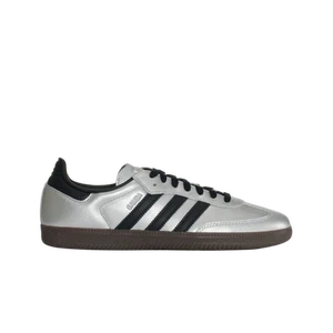 (W) Adidas Samba OG Silver Metalic Core Black Gum - Picture 1 of 2