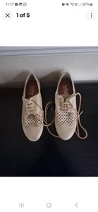 HOTTER COMFORT CONCEPT BEIGE LACE UP LADIES LEATHER SHOES (UK 3, EU 36) - Picture 1 of 5