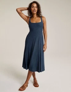 Beyond Yoga Dress Sz M Featherweight At The Ready Square Neck Soft Comfort Blue - Picture 1 of 11