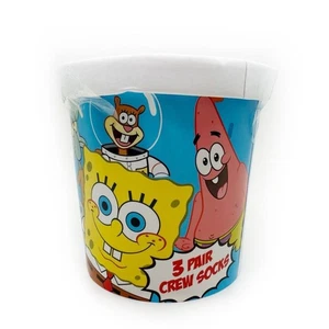 SpongeBob SquarePants Crew Socks Mens Womens Nickelodeon Gift Patrick Mr. Krabs - Picture 1 of 7
