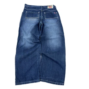 Jeans Vintage Y2K Polo Sud Uomo 38x33 Baggy Vestibilità Larga Blu Scuro Lavaggio Rosso Tab - Foto 1 di 15