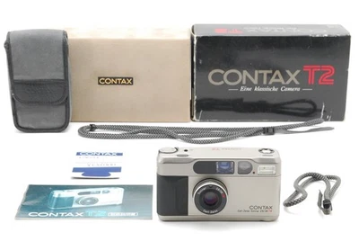 [Almost MINT] Contax T2 Titan Silver 35mm Point & Shoot Film Camera From JAPAN - Image 1 of 4