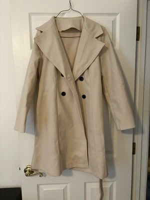 Chaqueta clásica para mujer Peacoat talla pequeña botón delantero manga larga mezcla de lana Foto 1 de 2