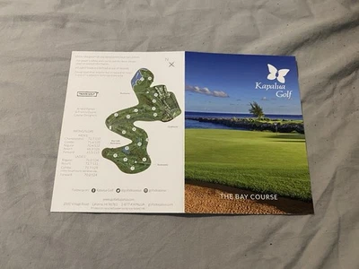 Tarjeta de puntuación Kapalua Golf Club The Bay Course Hawaii Troon Arnold Palmer Design Foto 1 de 2