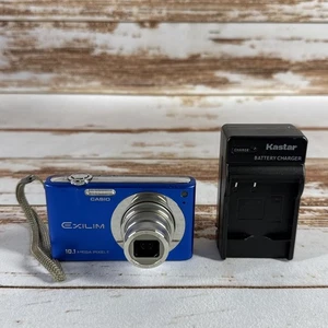 Casio EXILIM EX-Z100 10.1MP Digital Camera – Blue Tested w/ Battery & Charger - Picture 1 of 7
