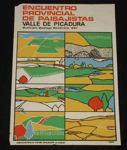 1984 Cuban Original Poster.Plakat.Affiche.affisch.Landscapers.Valle Picadura. - Picture 1 of 5