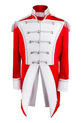 Vestido de fantasía Disfraz Uniforme Soldado Napoleón Chaqueta Fiesta Levita Rojo Blanco S Foto 1 de 2