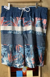 Sonoma Board Shorts floral multi-color men’s XXL stretch pockets loose - Picture 1 of 6