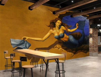 3D Meer Meerjungfrau ZHUC18267 Tapete Wandbild Fototapete Abnehmbarer Ann - Bild 1 von 4