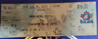 Ticket vintage Toronto Blue Jay Stub Versus Montréal Expos Sun 8 juillet 2001
