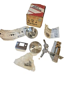 Weiser Locks 9470 L 2 3/8 Cylinder Deadlock With Keys brushed chrome - Picture 1 of 10